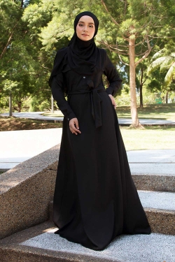 ARFAAH DRESS - BLACK